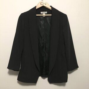 H&M Black Open Blazer Jacket 90s Minimalist Office Siren Career Small S